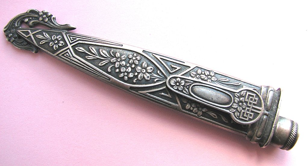 Vintage Argentina Ornate Silver Inox Gaucho Knife Vintage Argentina Ornate Silver Inox Gaucho Knife