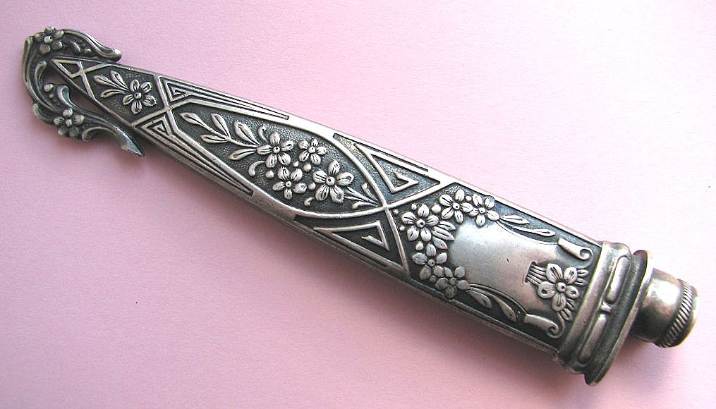 Vintage Argentina Ornate Silver Inox Gaucho Knife Vintage Argentina Ornate Silver Inox Gaucho Knife