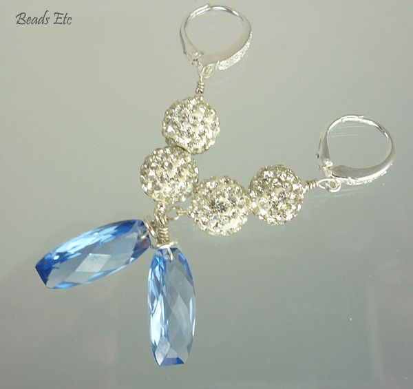 15.15ct AAA Blue Topaz & Sterling Earrings 15.15ct AAA Blue Topaz & Sterling Earrings