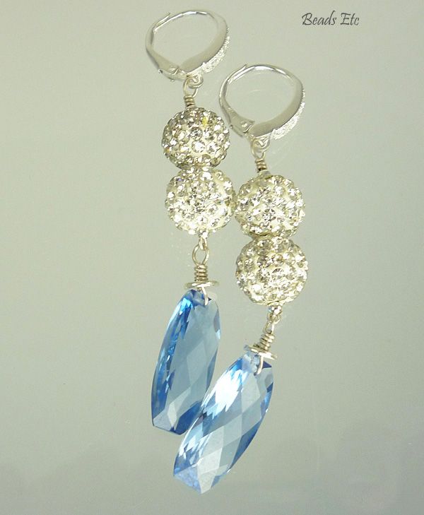 15.15ct AAA Blue Topaz & Sterling Earrings 15.15ct AAA Blue Topaz & Sterling Earrings