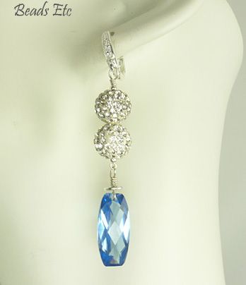 15.15ct AAA Blue Topaz & Sterling Earrings 15.15ct AAA Blue Topaz & Sterling Earrings