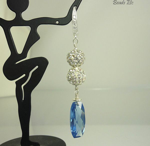 15.15ct AAA Blue Topaz & Sterling Earrings 15.15ct AAA Blue Topaz & Sterling Earrings