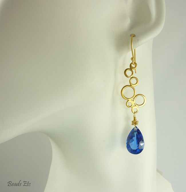 'Bubbles' Blue Topaz Vermeil Earrings 'Bubbles' Blue Topaz Vermeil Earrings