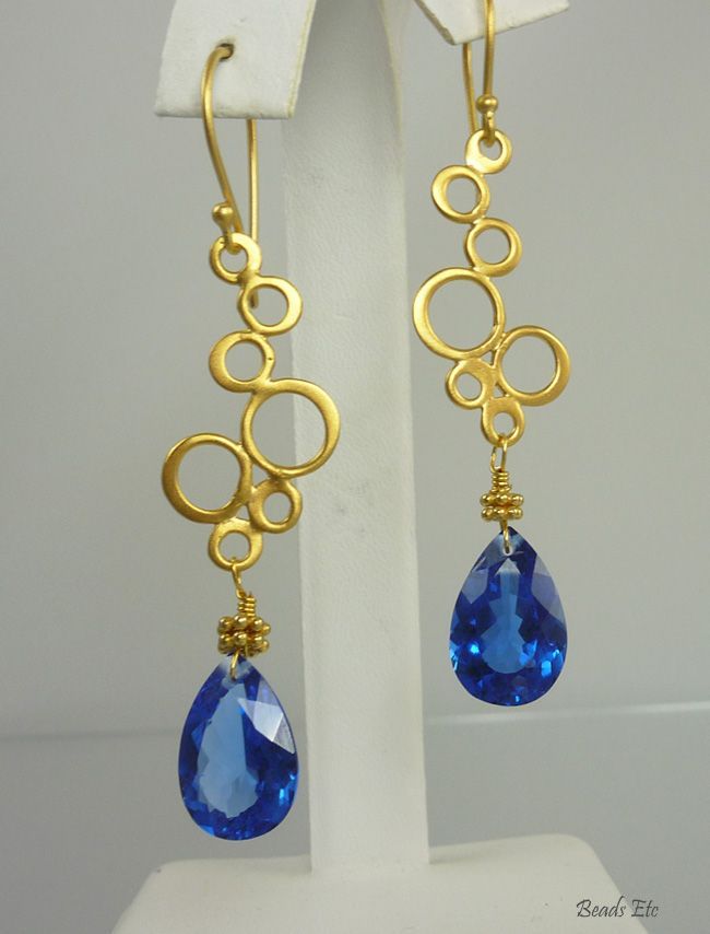 'Bubbles' Blue Topaz Vermeil Earrings 'Bubbles' Blue Topaz Vermeil Earrings