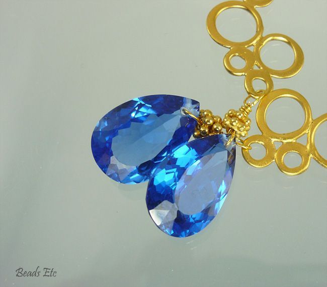 'Bubbles' Blue Topaz Vermeil Earrings 'Bubbles' Blue Topaz Vermeil Earrings
