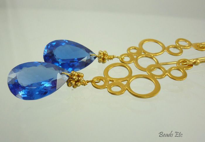 'Bubbles' Blue Topaz Vermeil Earrings 'Bubbles' Blue Topaz Vermeil Earrings