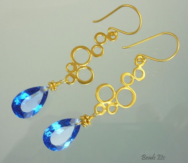 'Bubbles' Blue Topaz Vermeil Earrings 'Bubbles' Blue Topaz Vermeil Earrings