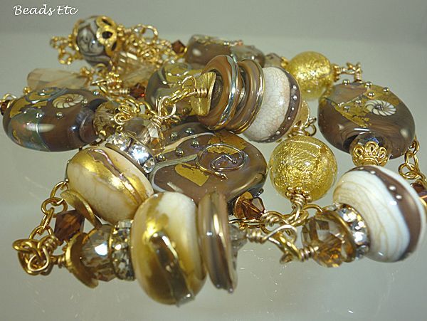 20% Off "Latte" Long Art Glass and 24k Vermeil Necklace 20% Off "Latte" Long Art Glass and 24k Vermeil Necklace