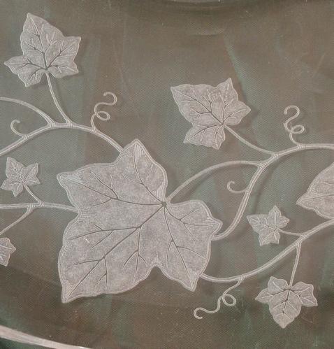 Heisey Plantation Ivy Etched Torte Plate Heisey Plantation Ivy Etched Torte Plate