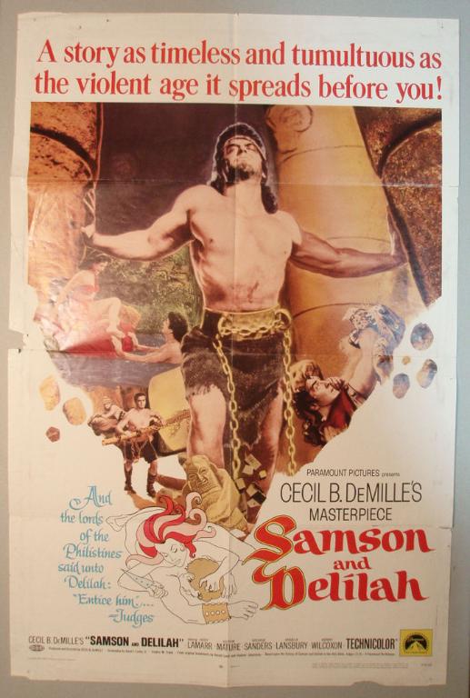 Cecil B DeMille's Samson & Deliah Original Theatrical Poster Cecil B DeMille's Samson & Deliah Original Theatrical Poster
