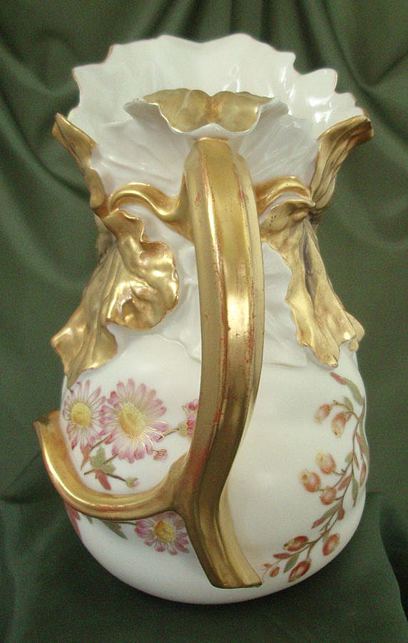 Royal Worcester Blush Ivory Melon Form Pitcher Royal Worcester Blush Ivory Melon Form Pitcher
