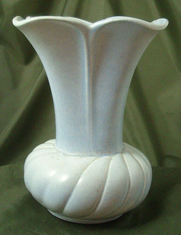 Stangl #3218 Satin Blue Flare Vase Stangl #3218 Satin Blue Flare Vase