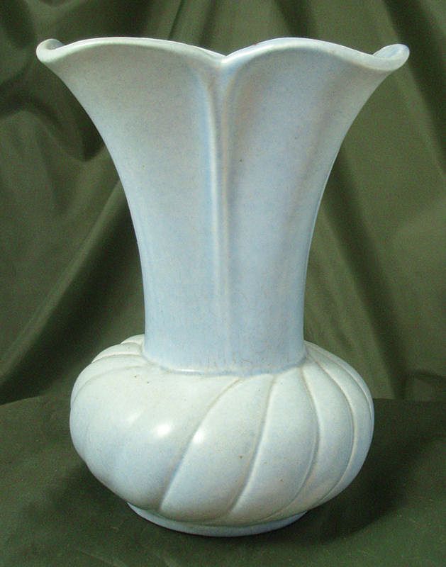 Stangl #3218 Satin Blue Flare Vase Stangl #3218 Satin Blue Flare Vase