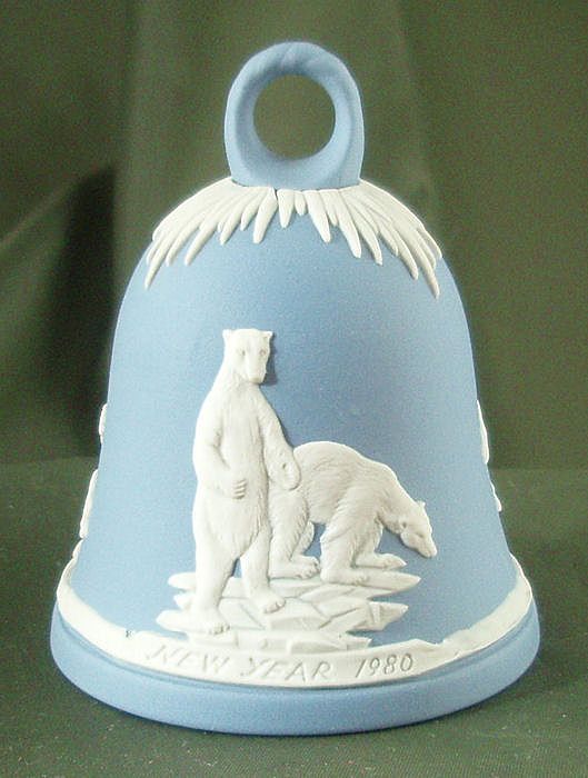 Wedgwood Light Blue Jasper Ware New Year's Bells Wedgwood Light Blue Jasper Ware New Year's Bells