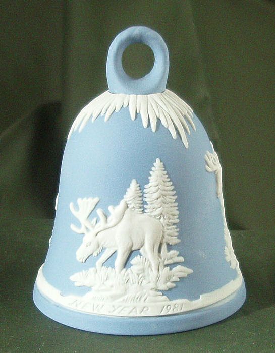 Wedgwood Light Blue Jasper Ware New Year's Bells Wedgwood Light Blue Jasper Ware New Year's Bells