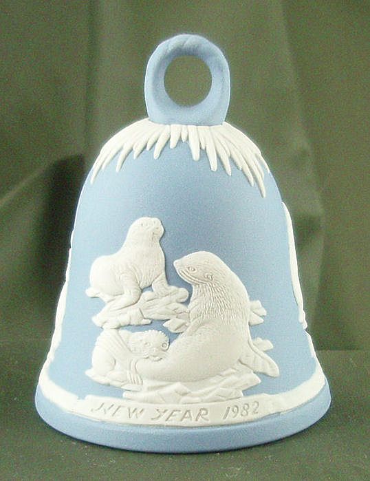 Wedgwood Light Blue Jasper Ware New Year's Bells Wedgwood Light Blue Jasper Ware New Year's Bells