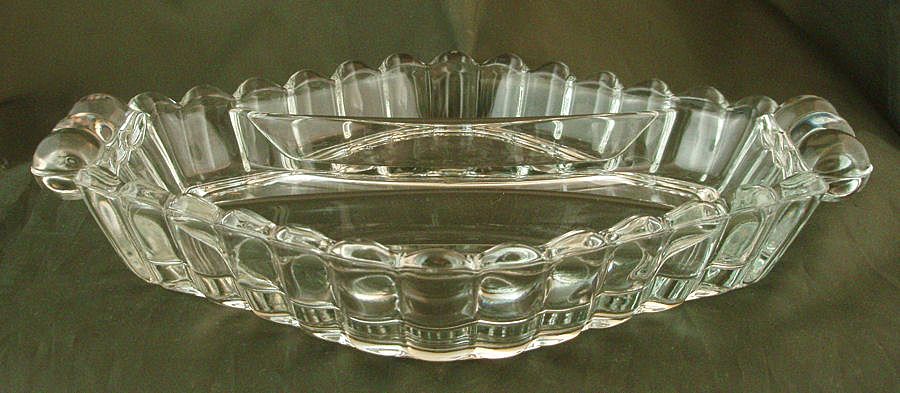 Heisey Ridgeleigh Hexagonal Handled Relish Dish Heisey Ridgeleigh Hexagonal Handled Relish Dish