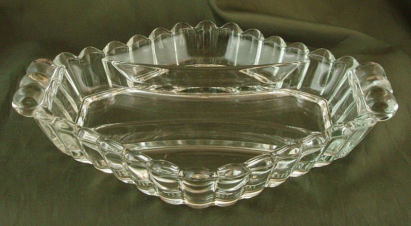 Heisey Ridgeleigh Hexagonal Handled Relish Dish Heisey Ridgeleigh Hexagonal Handled Relish Dish