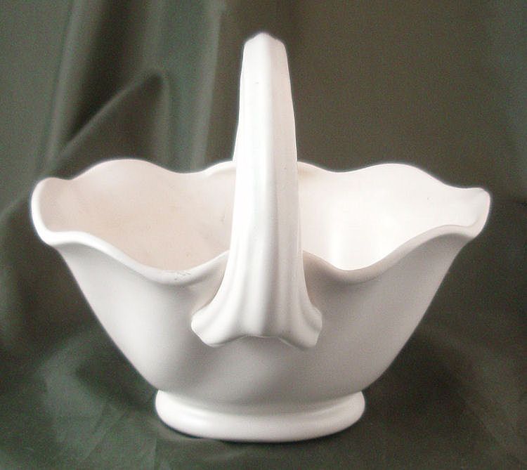 Stangl #3225 White Satin Basket Stangl #3225 White Satin Basket