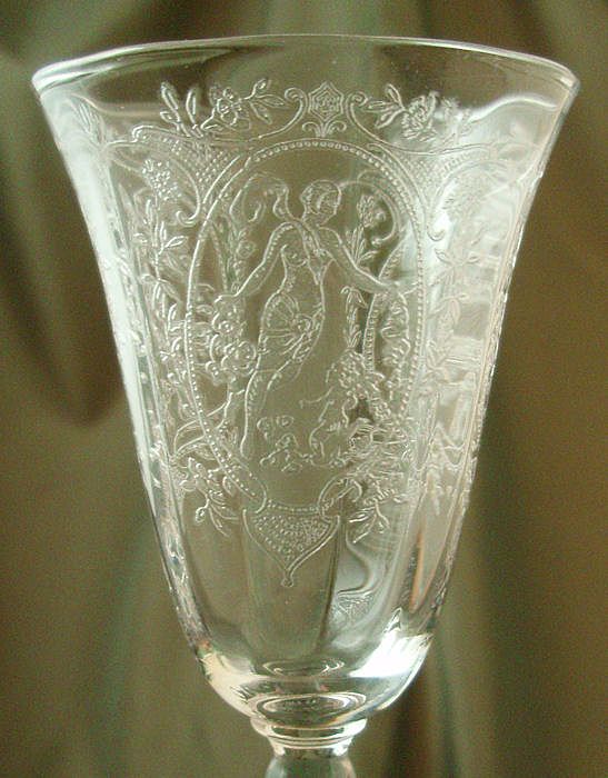 Maryland Glass Company Wine Glass - Cupid & Psyche Etch Maryland Glass Company Wine Glass - Cupid & Psyche Etch