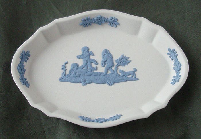 Wedgwood Reverse Jasper Ware Silver Shape Tray Wedgwood Reverse Jasper Ware Silver Shape Tray