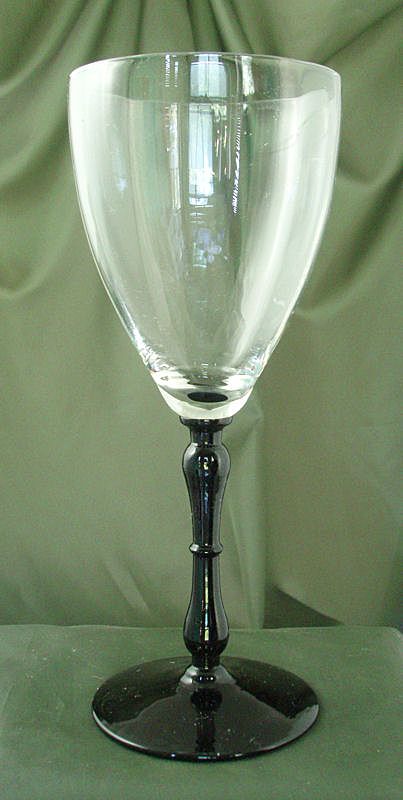 Bryce #760 Crystal & Black Water Goblets Bryce #760 Crystal & Black Water Goblets