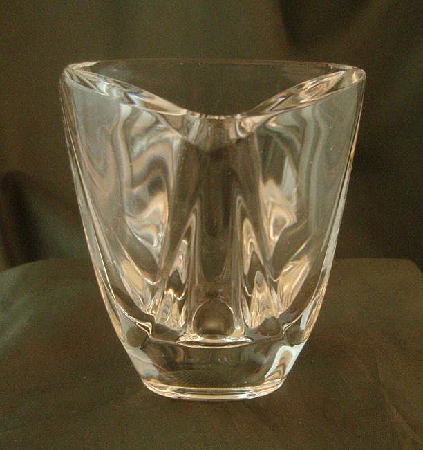 Val Saint Lambert Triangular Vase Val Saint Lambert Triangular Vase