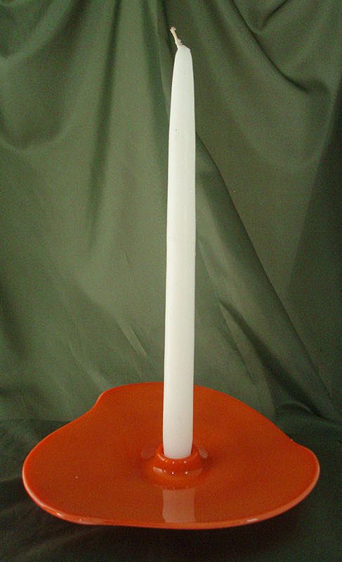 LE Smith Simplicity Bittersweet Orange Candleholders - Pair LE Smith Simplicity Bittersweet Orange Candleholders - Pair