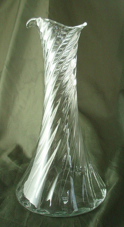 Orrefors Helena Sprial Optic Crystal Carafe Orrefors Helena Sprial Optic Crystal Carafe