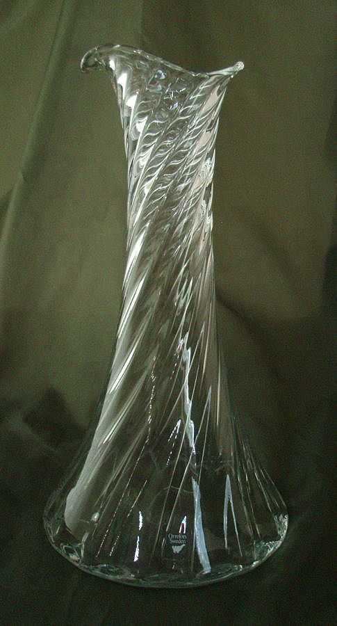 Orrefors Helena Sprial Optic Crystal Carafe Orrefors Helena Sprial Optic Crystal Carafe