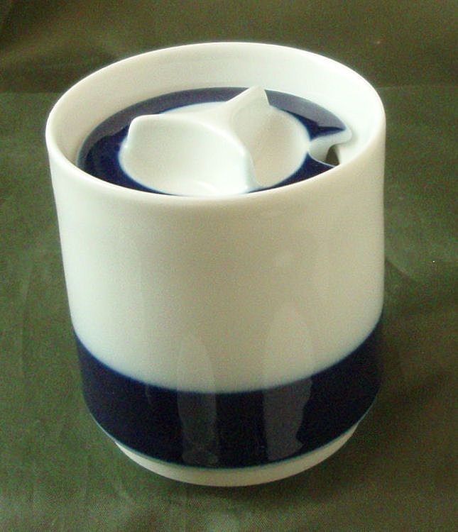 Thomas China Brushed Cobalt Jam Pot Thomas China Brushed Cobalt Jam Pot