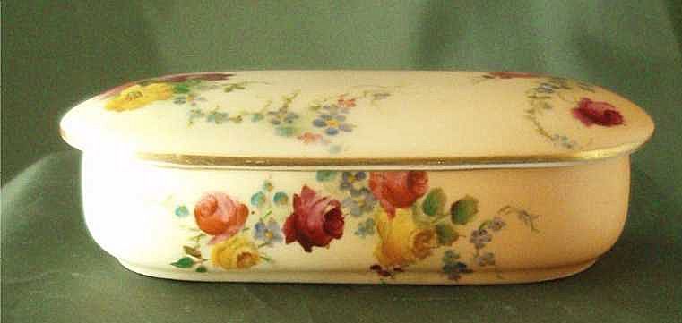 Royal Worcester Blush Ivory Oblong Box Royal Worcester Blush Ivory Oblong Box