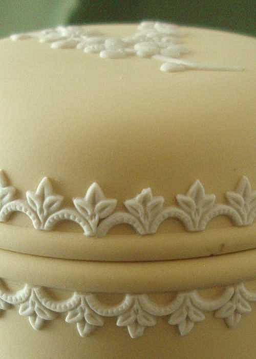 Wedgwood Primrose Yellow Jasper Ware Tall Prunus Jar Wedgwood Primrose Yellow Jasper Ware Tall Prunus Jar