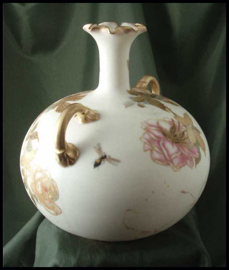 Early Ceramic Arts Co American Belleek Handled Vase Early Ceramic Arts Co American Belleek Handled Vase