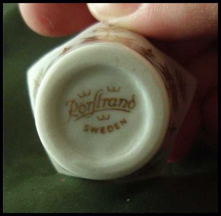 Rorstrand Miniature White & Gold Crown Rorstrand Miniature White & Gold Crown