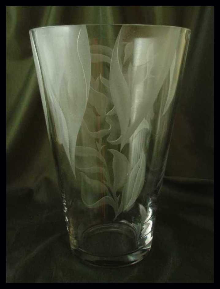 Franz Grosz Large Sand Carved Floral Decorated Vase Franz Grosz Large Sand Carved Floral Decorated Vase