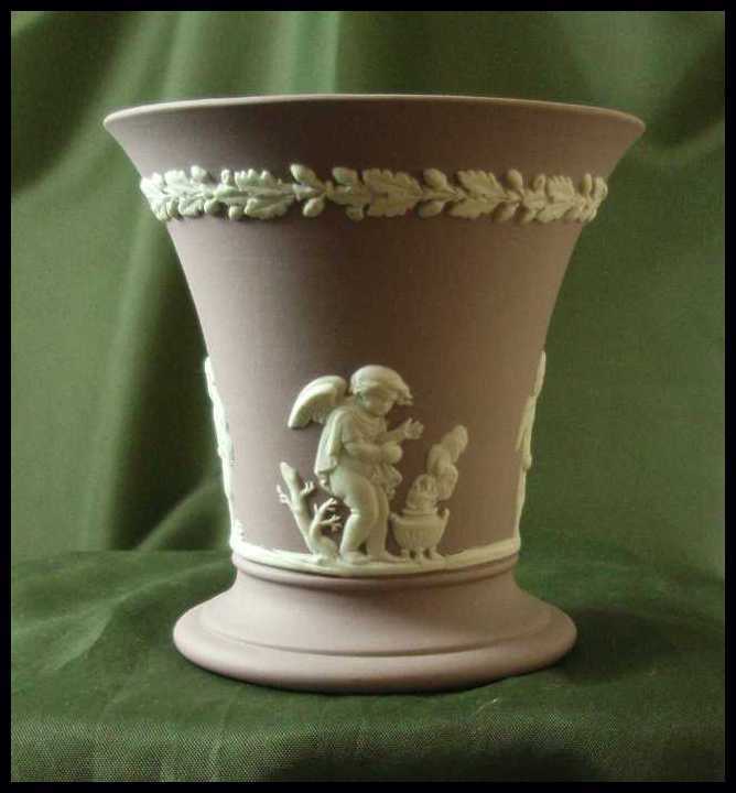 Wedgwood Lilac Jasper Ware Four Seasons Posy Pot Wedgwood Lilac Jasper Ware Four Seasons Posy Pot