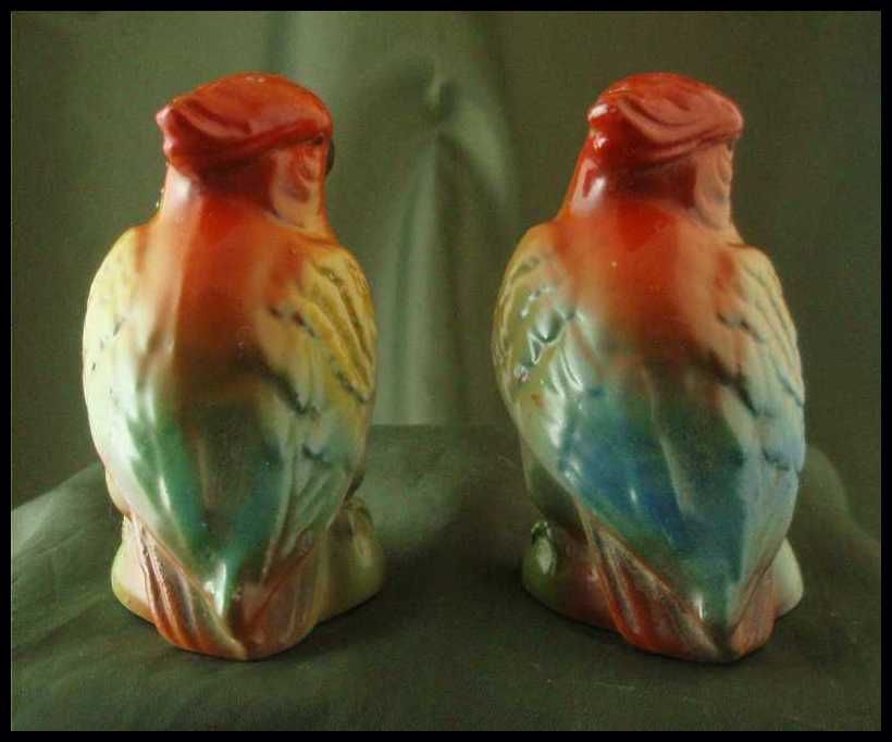 Vintage German Porcelain Cockatoo Salt & Pepper Shakers Vintage German Porcelain Cockatoo Salt & Pepper Shakers
