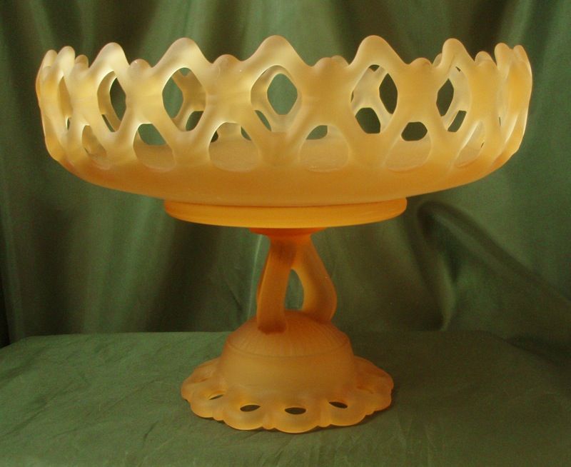 Westmoreland Doric Apricot Mist Footed Fruit Bowl Westmoreland Doric Apricot Mist Footed Fruit Bowl