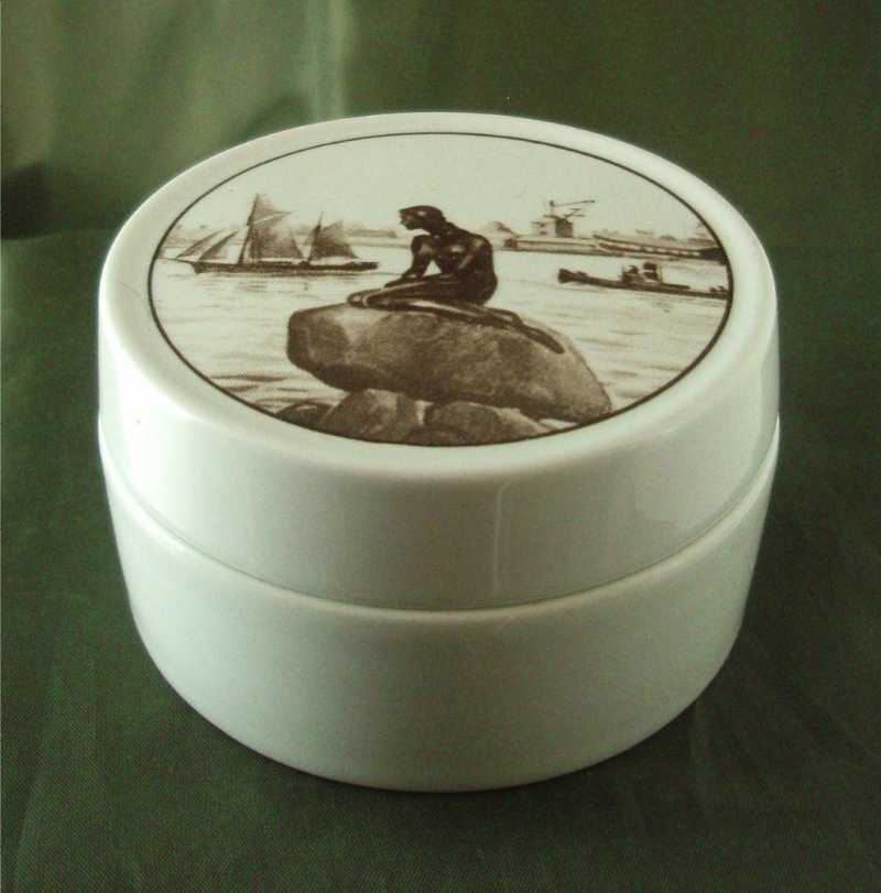 Royal Copenhagen Faience Little Mermaid Box Royal Copenhagen Faience Little Mermaid Box