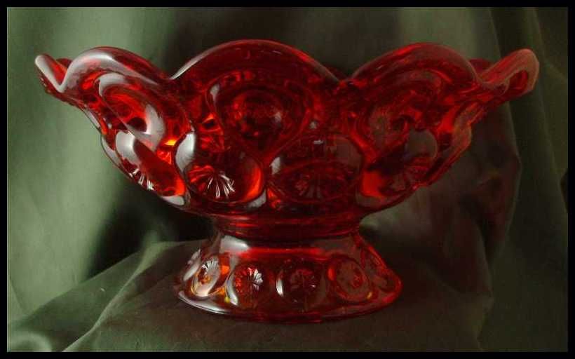 LE Smith Moon & Stars Flared Edge Flame Compote LE Smith Moon & Stars Flared Edge Flame Compote