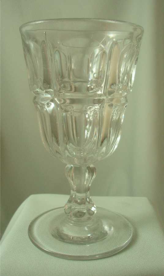 Boston & Sandwich Grooved Bigler Flint Goblet Boston & Sandwich Grooved Bigler Flint Goblet