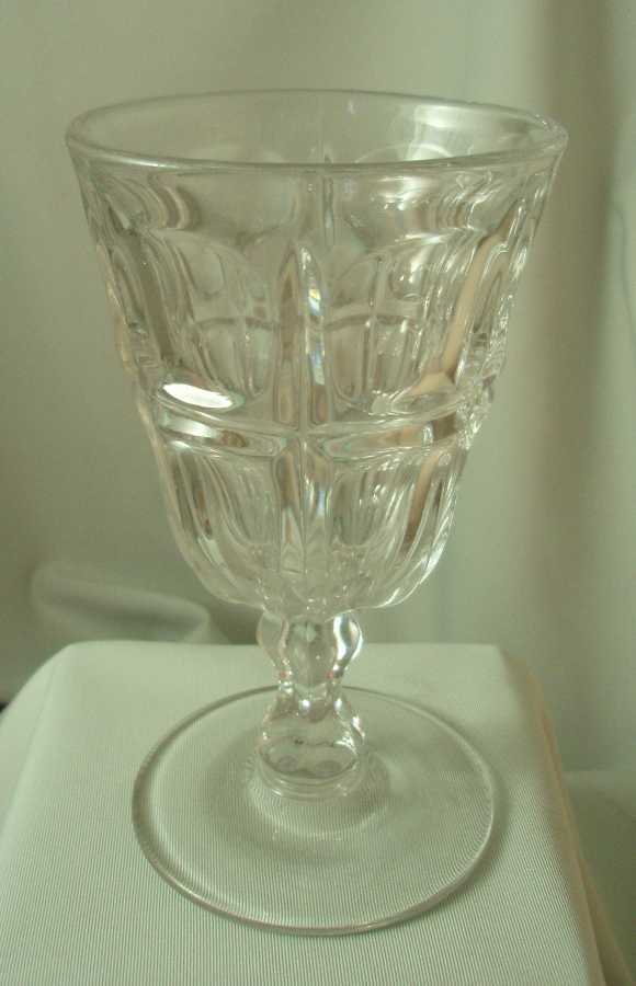 Boston & Sandwich Grooved Bigler Flint Goblet Boston & Sandwich Grooved Bigler Flint Goblet