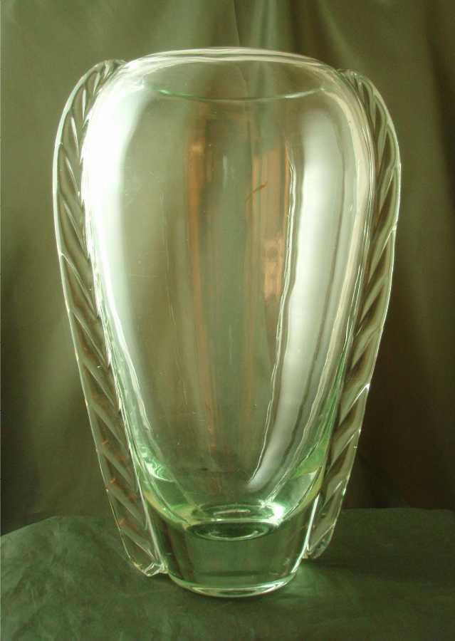 Blenko Marine Crystal W491 Flanged Vase Blenko Marine Crystal W491 Flanged Vase