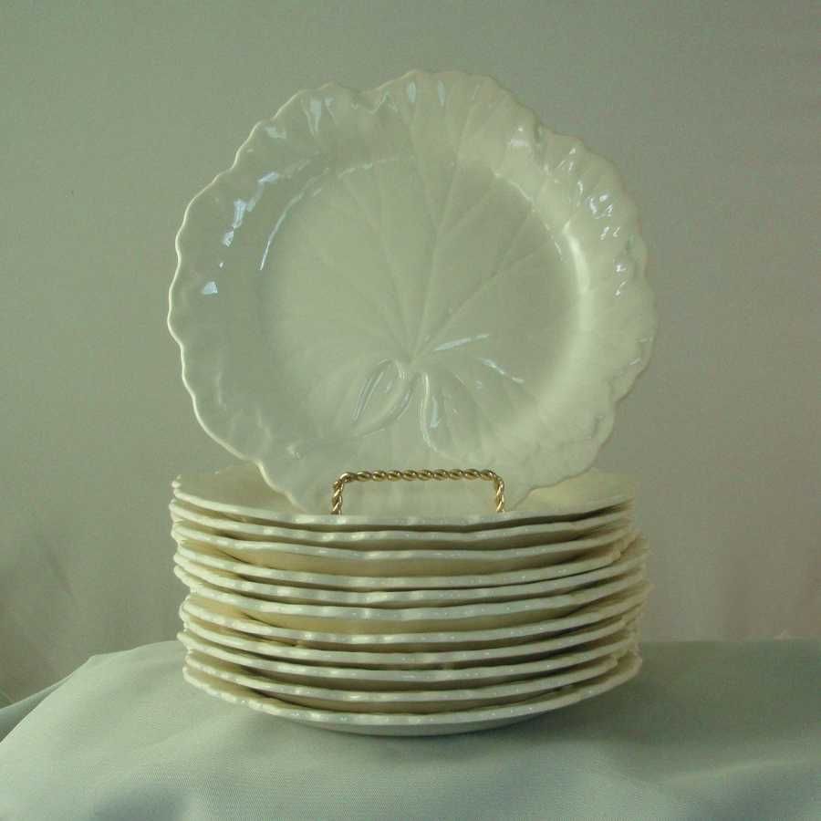 Wedgwood Queens Ware Geranium Leaf Dessert Plates Wedgwood Queens Ware Geranium Leaf Dessert Plates