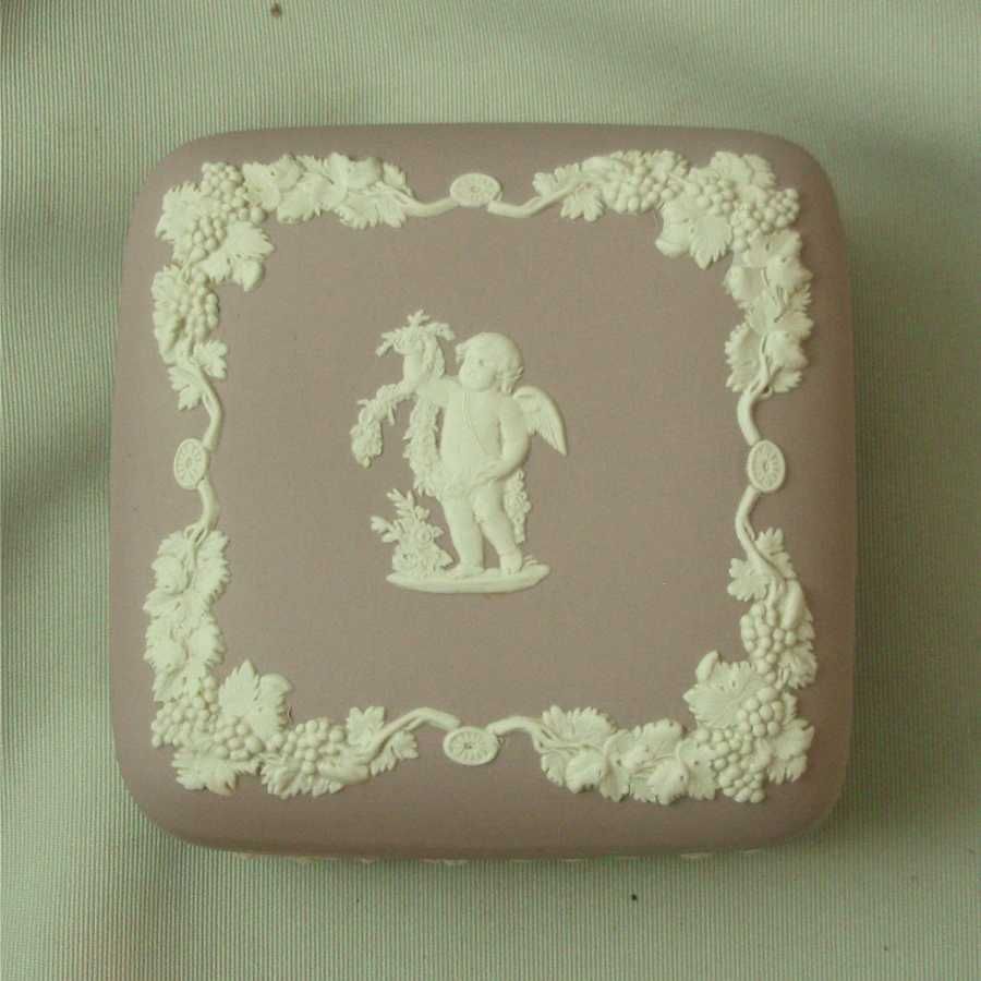Wedgwood Lilac Jasper Ware Square Box Wedgwood Lilac Jasper Ware Square Box
