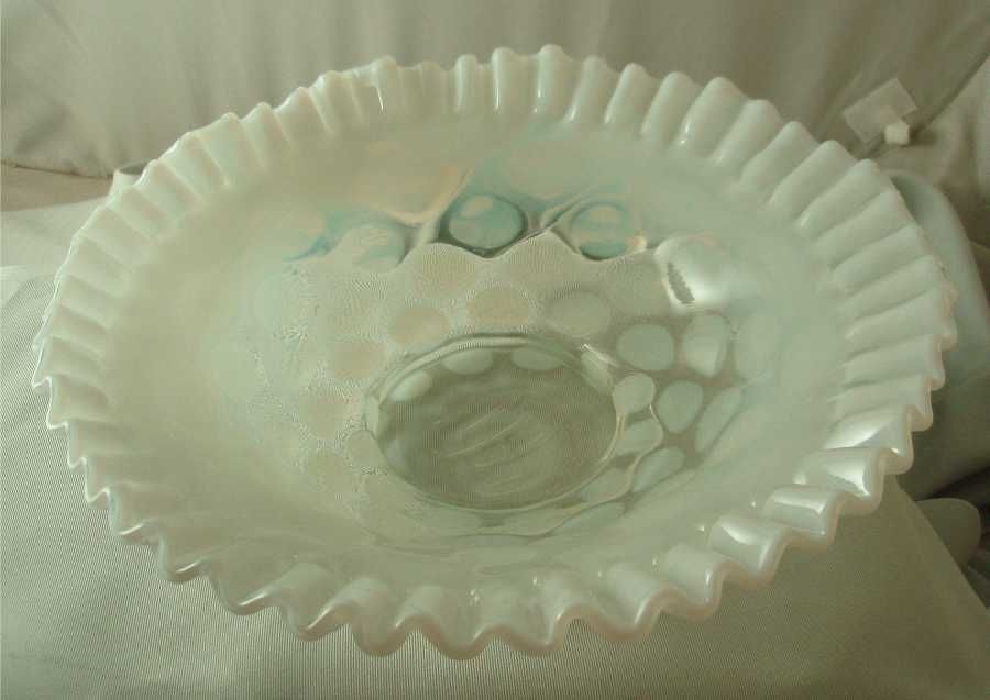 Fenton French Opalescent Dot Optic Bowl Fenton French Opalescent Dot Optic Bowl