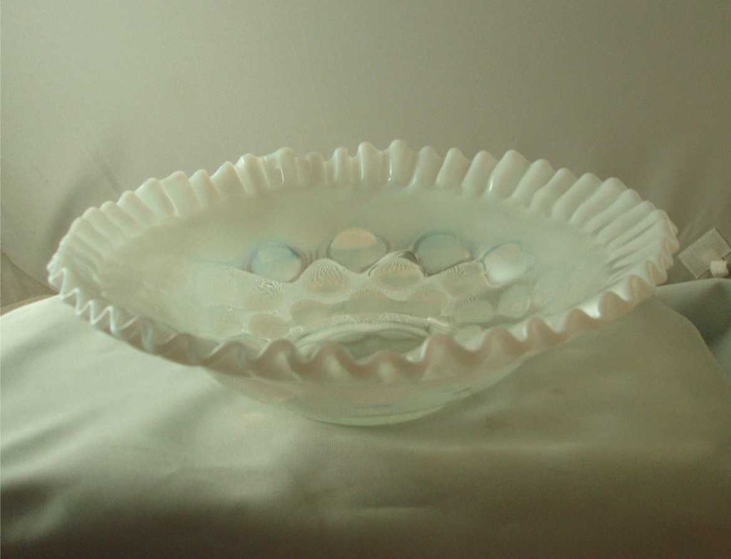 Fenton French Opalescent Dot Optic Bowl Fenton French Opalescent Dot Optic Bowl