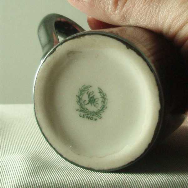 Lenox CAC Silver Overlay Miniature Stein Lenox CAC Silver Overlay Miniature Stein