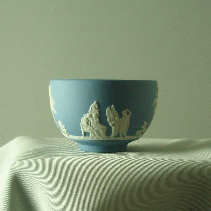 Wedgwood Light Blue Jasper Ware Individual Open Sugar Wedgwood Light Blue Jasper Ware Individual Open Sugar